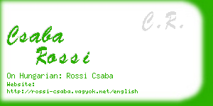 csaba rossi business card